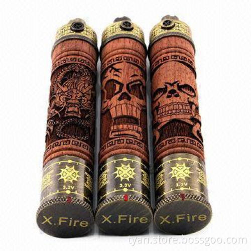 Electronic cigarettes K-fire Wooden Variable Voltage With 1100mah Vision Spinner Battery Kit